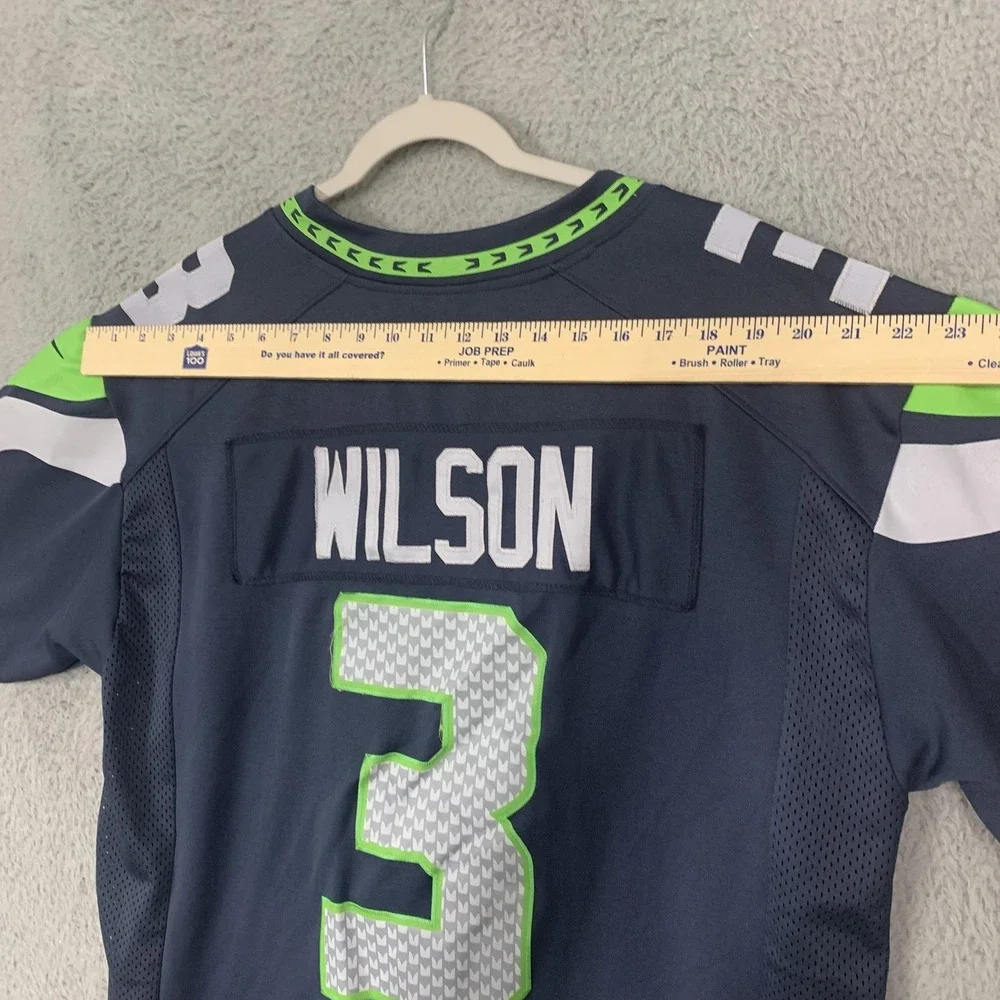 Seattle Seahawks Jersey Mens Large Blue NFL Football Russell Wilson Nike